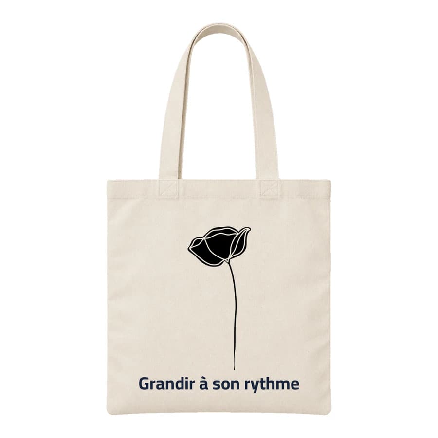 Tote bag — Coquelicot — Devant — Naturel